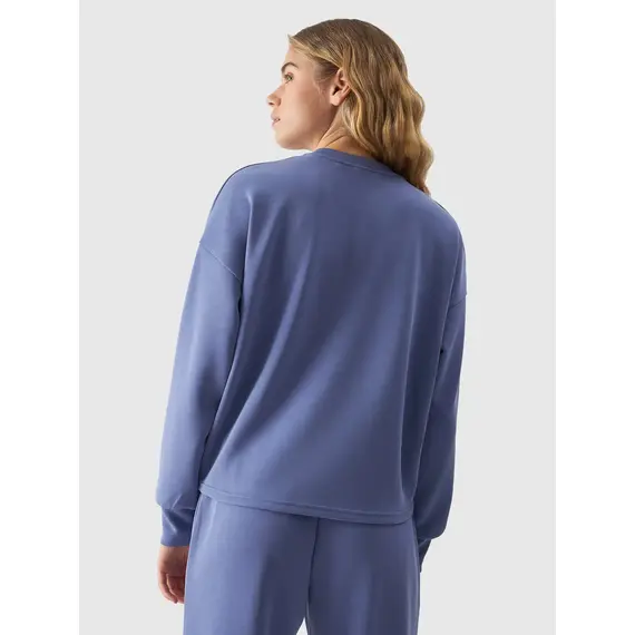 4F bluza bawełniana damska bez kaptura F1342 niebieska, Kolor: niebieski, Rozmiar: M, 3 zdjęcie