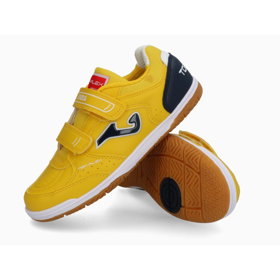 JOMA TOP FLEX buty piłkarskie dla dzieci na rzepy TPJ2528INV, Kolor: żółty, Waga: 0.4, Rozmiar: 34, 3 zdjęcie
