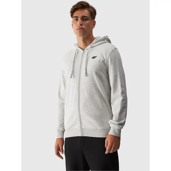 4F bluza męska rozpinana z kapturem M1466 szara, Kolor: szary, Rozmiar: XL