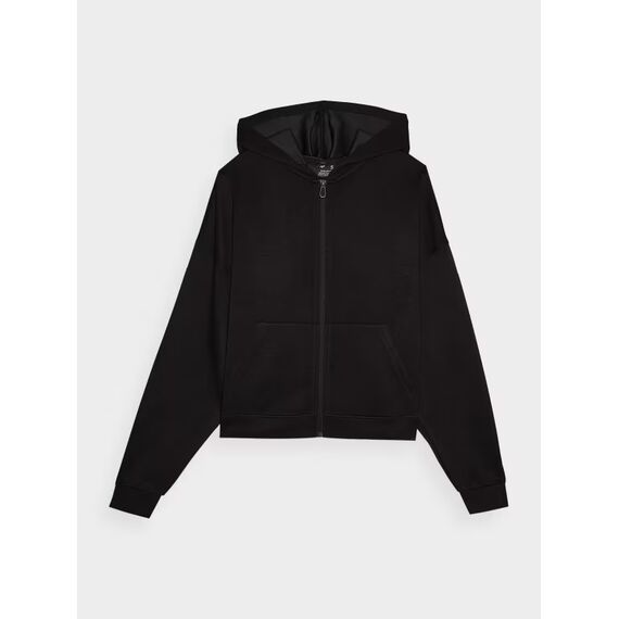 4F bluza dresowa rozpinana z kapturem F1341 czarna, Kolor: czarny, Rozmiar: XS, 4 zdjęcie