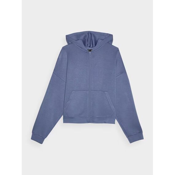 4F bluza dresowa rozpinana z kapturem F1341 fioletowa, Kolor: fioletowy, Rozmiar: L, 5 zdjęcie