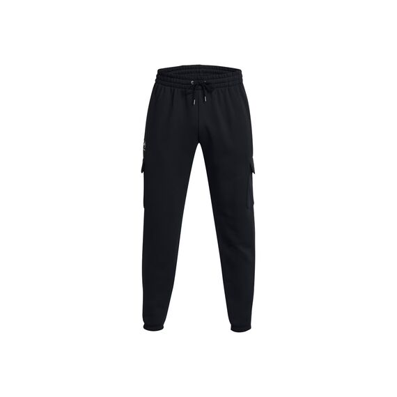 UNDER ARMOUR spodnie dresowe męskie Essential Flc Cargo czarne, Kolor: czarny, Rozmiar: M