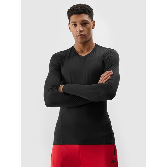 4F koszulka z długim rękawem longsleeve męska FNK M183 czarna, Kolor: czarny, Rozmiar: XL