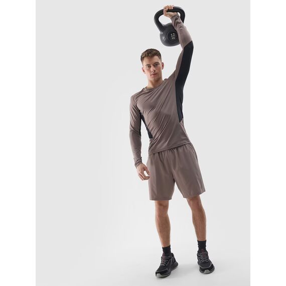 4F koszulka z długim rękawem longsleeve męska FNK M183 brązowa, Kolor: brązowy, Rozmiar: M, 2 zdjęcie