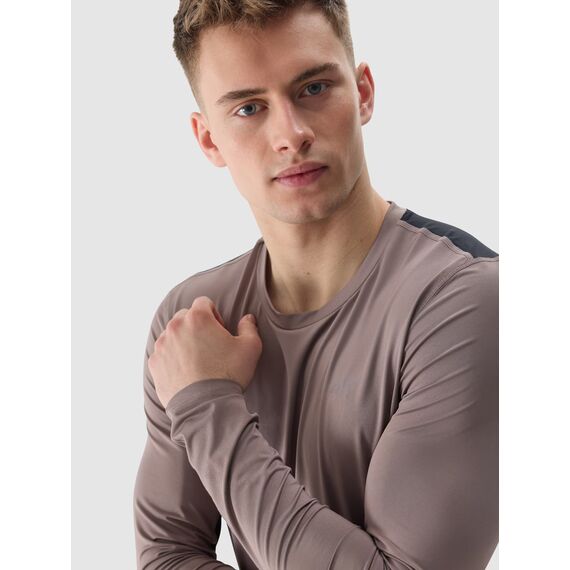 4F koszulka z długim rękawem longsleeve męska FNK M183 brązowa, Kolor: brązowy, Rozmiar: XL, 4 zdjęcie