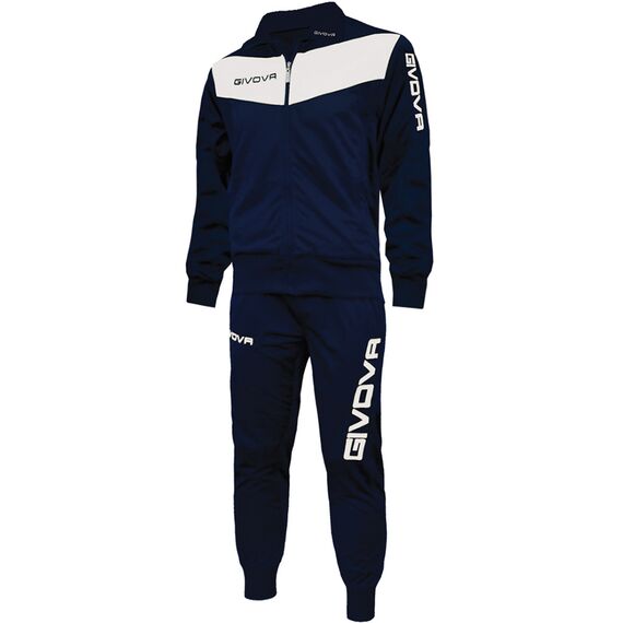 GIVOVA dres sportowy męski komplet bluza i spodnie TR018 granatowy, Kolor: granatowy, Rozmiar: 2XL