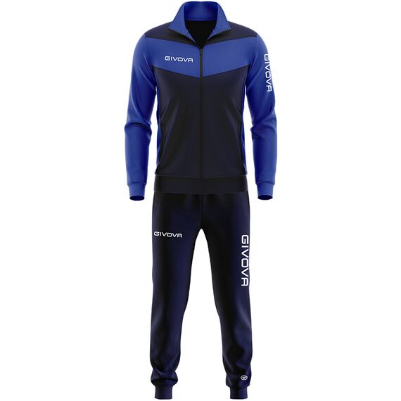 GIVOVA dres sportowy męski komplet bluza i spodnie TR018 niebieski/granatowy