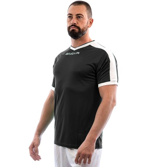 GIVOVA koszulka sportowa męska t-shirt treningowy MAC04 czarny, Kolor: czarny, Rozmiar: M, 2 zdjęcie