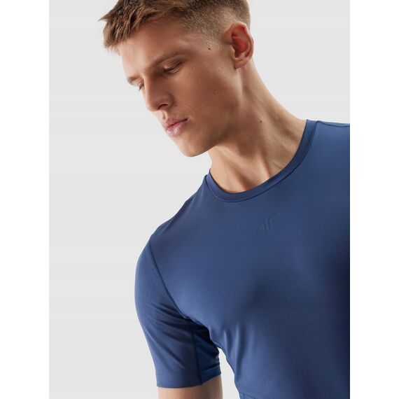 4F koszulka treningowa męska t-shirt FNK M600 niebieski, Kolor: niebieski, Rozmiar: M, 2 zdjęcie