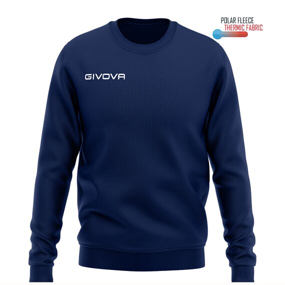 GIVOVA bluza męska polarowa sportowa G/COLLO MA019 granatowa, Kolor: granatowy, Rozmiar: 2XL