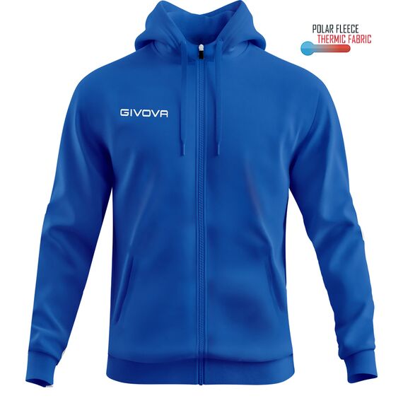 GIVOVA bluza sportowa męska z kapturem MA024 niebieska, Kolor: niebieski, Rozmiar: M