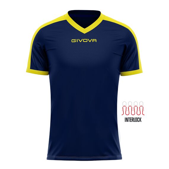GIVOVA koszulka sportowa męska t-shirt treningowy MAC04 granatowa, Kolor: granatowy, Rozmiar: S