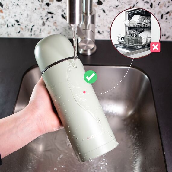 METEOR termos turystyczny na gorące napoje zielony, Kolor: zielony, Waga: 0.2, Pojemność (ml): 1000 ml, 2 zdjęcie