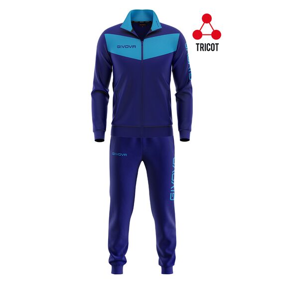 GIVOVA dres sportowy męski komplet bluza i spodnie TR018 granatowy, Kolor: granatowy, Rozmiar: S