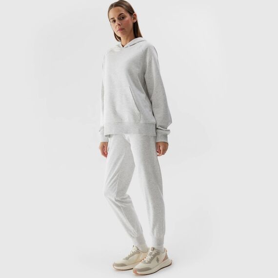 4F spodnie dresowe damskie 4FWSS24TTROF606 szare, Kolor: CHŁODNY JASNY SZARY MELANŻ, Rozmiar: S, 3 zdjęcie