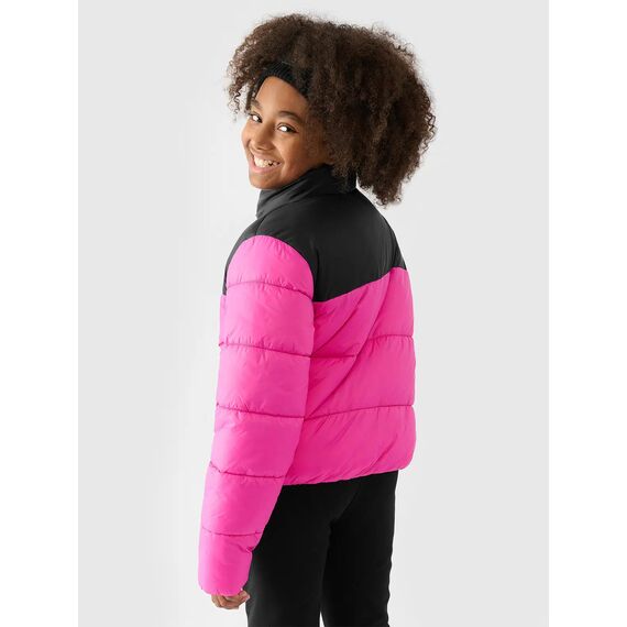 4F kurtka puchowa dziecięca dla dziewczynek 4FJWAW24TDJAF452 różowa, Kolor: Fuksja, Rozmiar: 164, 5 zdjęcie