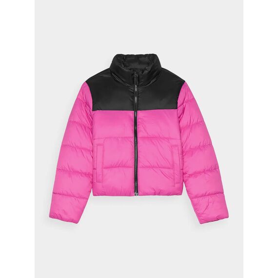 4F kurtka puchowa dziecięca dla dziewczynek 4FJWAW24TDJAF452 różowa, Kolor: Fuksja, Rozmiar: 122, 6 zdjęcie