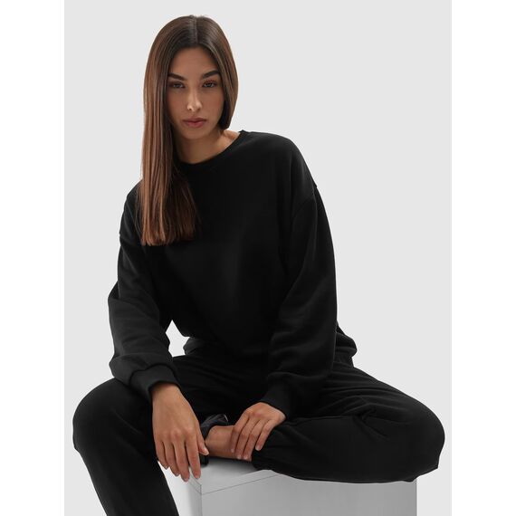 4F bluza dresowa bez kaptura bawełniana unisex 4FWAW24TSWSU1313 czarna, Kolor: czarny, Rozmiar: L, 2 zdjęcie