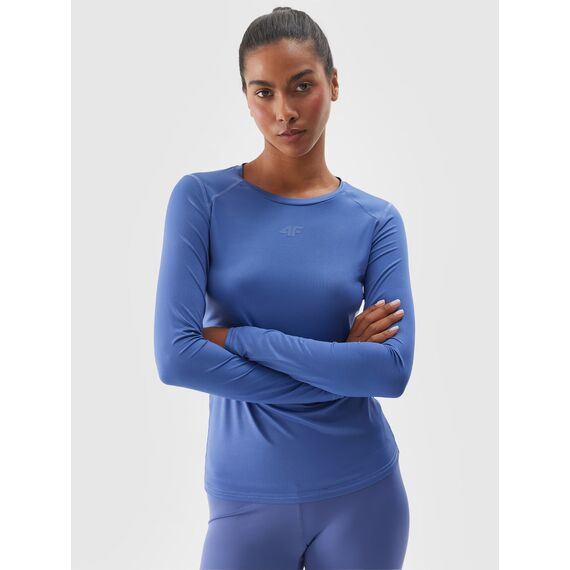 4F koszulka treningowa z długim rękawem damska 4FWAW24TFLOF276 granatowa, Kolor: granatowy, Rozmiar: L