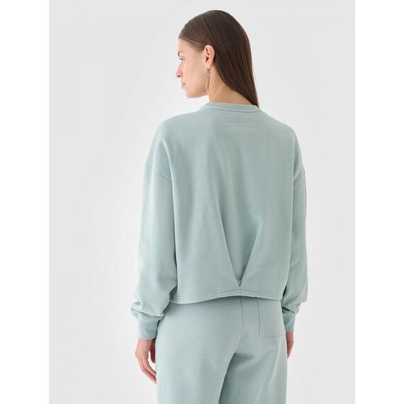 4F bluza dresowa damska bawełniana 4FWAW24TSWSF1305 zielona, Kolor: zielony, Rozmiar: XL, 2 zdjęcie 4F bluza dresowa damska bawełniana 4FWAW24TSWSF1305 zielona, Kolor: zielony, Rozmiar: XL, 2 zdjęcie