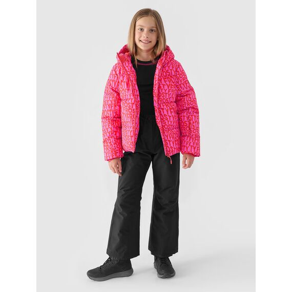 4F kurtka techniczna dziecięca dla dziewczynki 4FJWAW24TTJAF544 różowa, Kolor: Multikolor#3, Rozmiar: 140, 2 zdjęcie
