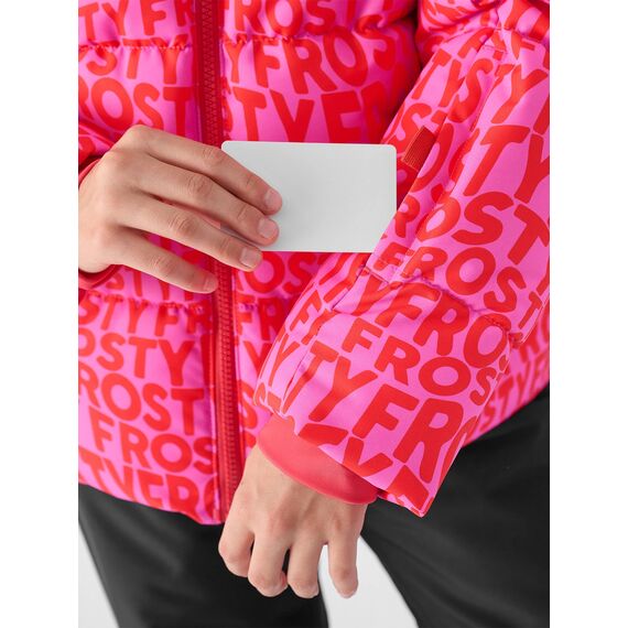 4F kurtka techniczna dziecięca dla dziewczynki 4FJWAW24TTJAF544 różowa, Kolor: Multikolor#3, Rozmiar: 140, 5 zdjęcie