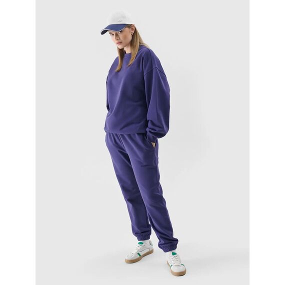 4F spodnie dresowe joggery unisex 4FRSS24TTROU1033 granatowe, Kolor: GRANAT, Rozmiar: XL