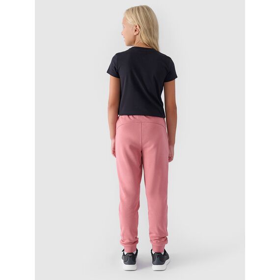 4F JUNIOR Spodnie dresowe dziewczęce F0829 różowe, Kolor: różowy, Rozmiar: 146, 3 zdjęcie