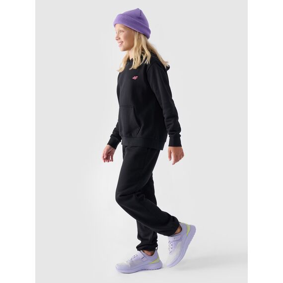 4F bluza dresowa dziewczęca F1315 czarna, Kolor: czarny, Rozmiar: 140, 3 zdjęcie
