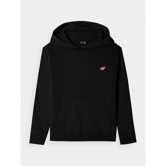 4F bluza dresowa dziewczęca F1315 czarna, Kolor: czarny, Rozmiar: 140, 4 zdjęcie