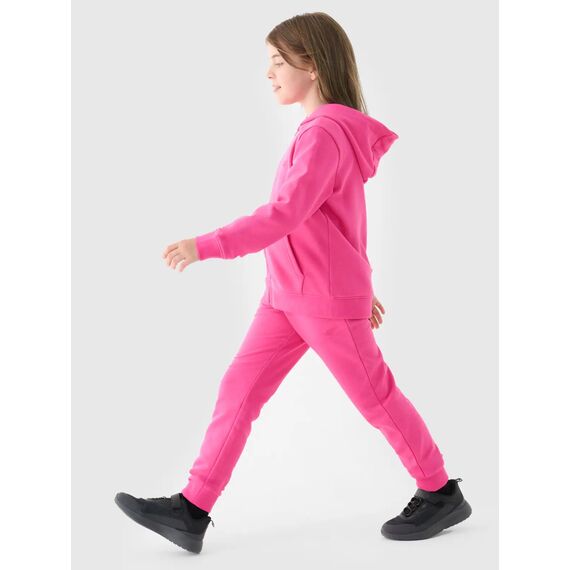4F JUNIOR Spodnie dresowe joggery dziewczęce F0828 fuksjowe, Kolor: Fuksja, Rozmiar: 158, 2 zdjęcie