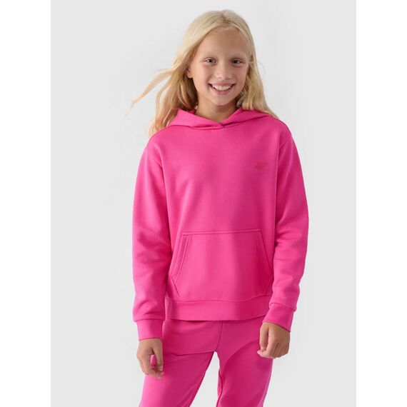 4F bluza dresowa dziewczęca F1315 fuksja, Kolor: Fuksja, Rozmiar: 146