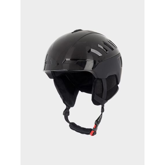 4F kask narciarski z in-Mould i Harshell U072 czarny, Kolor: czarny, Rozmiar: 52-56
