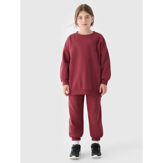4F spodnie dresowe dziecięce unisex 4FJWAW24TTROU0920 czerwone, Kolor: czerwony, Rozmiar: 164