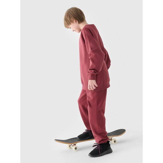 4F spodnie dresowe dziecięce unisex 4FJWAW24TTROU0920 czerwone, Kolor: czerwony, Rozmiar: 128, 2 zdjęcie