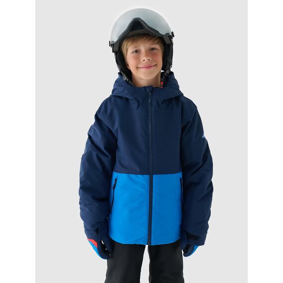 4F kurtka techniczna narciarska chłopięca 4FJWAW24TTJAM533 granatowa, Kolor: GRANAT, Rozmiar: 134