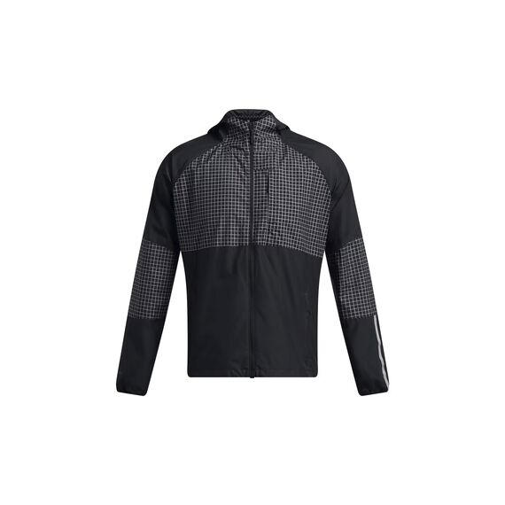 UNDER ARMOUR kurtka do biegania męska z kapturem LAUNCH ELITE CW czarna, Kolor: czarny, Rozmiar: M, 3 zdjęcie