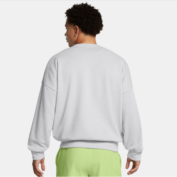 UNDER ARMOUR bluza bawełniana męska Icon HWT Terry OS Crew szara, Kolor: szary, Rozmiar: M, 4 zdjęcie