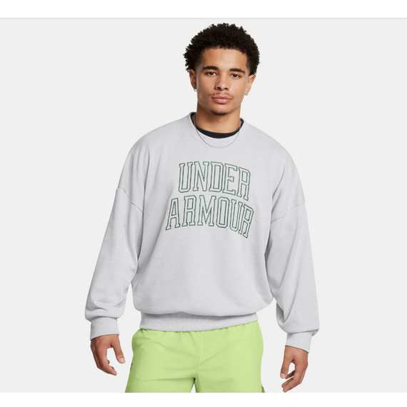 UNDER ARMOUR bluza bawełniana męska Icon HWT Terry OS Crew szara, Kolor: szary, Rozmiar: M, 5 zdjęcie