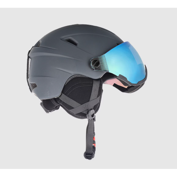 4F kask narciarski z goglami dla dorosłych 4FWAW24AHELU090 szary, Kolor: szary, Rozmiar: 55-59, 3 zdjęcie