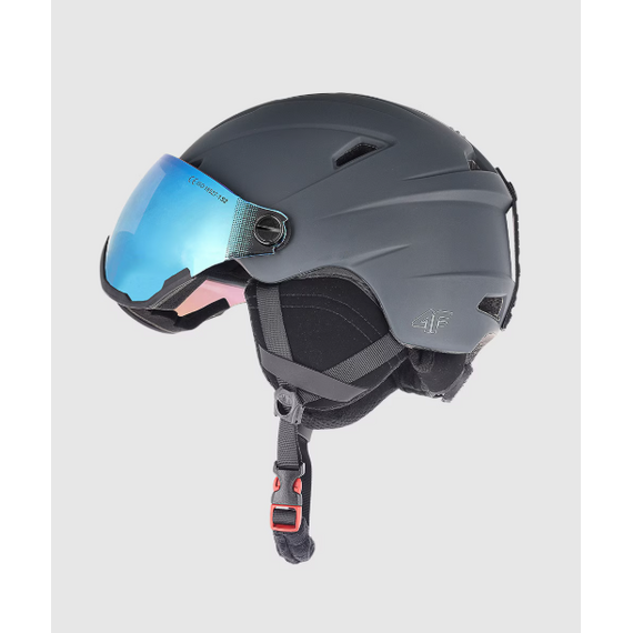 4F kask narciarski z goglami dla dorosłych 4FWAW24AHELU090 szary, Kolor: szary, Rozmiar: 55-59, 4 zdjęcie