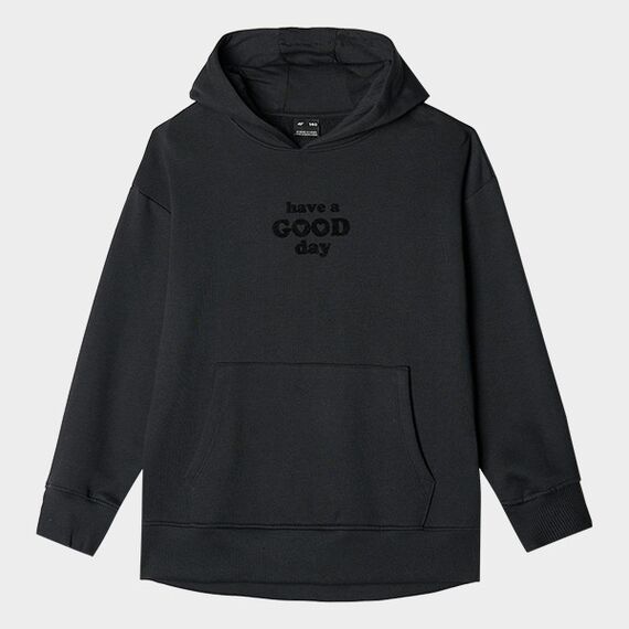 4F bluza bawełniana dla dziewczynki z kapturem 4FJWAW24TSWSF1218 czarna, Kolor: czarny, Rozmiar: 134, 2 zdjęcie