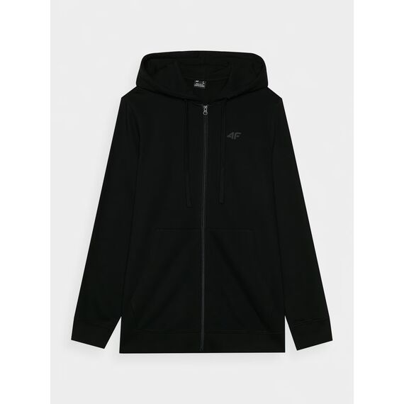 4F bluza dresowa męska rozpinana z kapturem 4FWMM00TSWSM1768 czarna, Kolor: czarny, Rozmiar: S