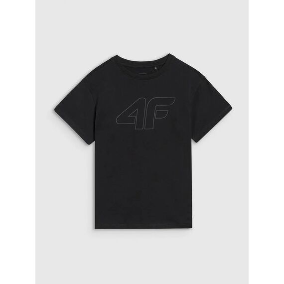4F koszulka bawełniana t-shirt dla chłopca 4FJWMM00TTSHM2331 czarna, Kolor: czarny, Rozmiar: 140