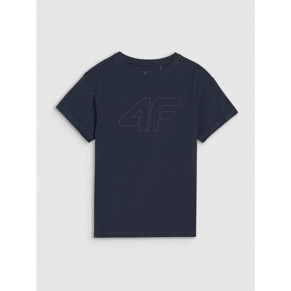 4F koszulka bawełniana t-shirt dla chłopca 4FJWMM00TTSHM2331 granatowa, Kolor: granatowy, Rozmiar: 164