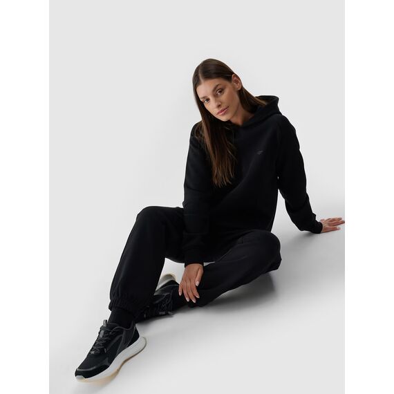 4F bluza damska bawełniana z kapturem 4FWMM00TSWSF1764 czarna, Kolor: czarny, Rozmiar: L, 4 zdjęcie