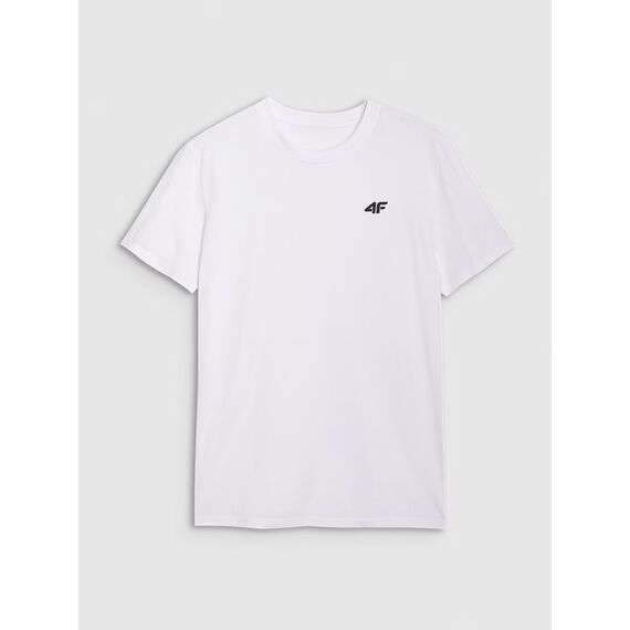 4F t-shirt męski koszulka bawełniana 4FWMM00TTSHM2256 biały, Kolor: biały, Rozmiar: XL