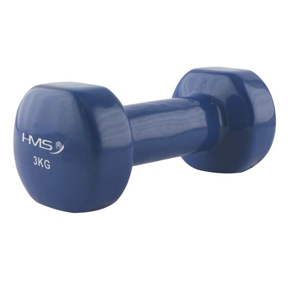 HMS 17023 Ciężarek Żeliwny Pokryty Winylem 3.0 Kg, Kolor: granatowy