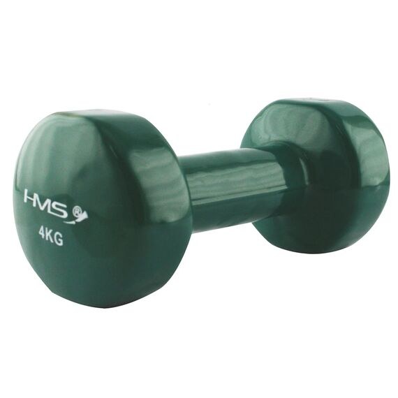 HMS 17023 Ciężarek Żeliwny Pokryty Winylem 4.0 Kg, Kolor: zielony