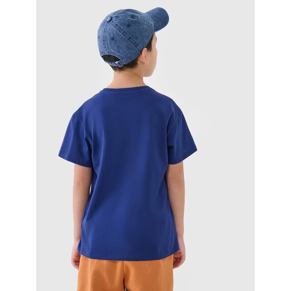 4F koszulka bawełniana t-shirt dla chłopca 4FJWSS25TTSHM2325 niebieska, Kolor: niebieski, Rozmiar: 146, 3 zdjęcie